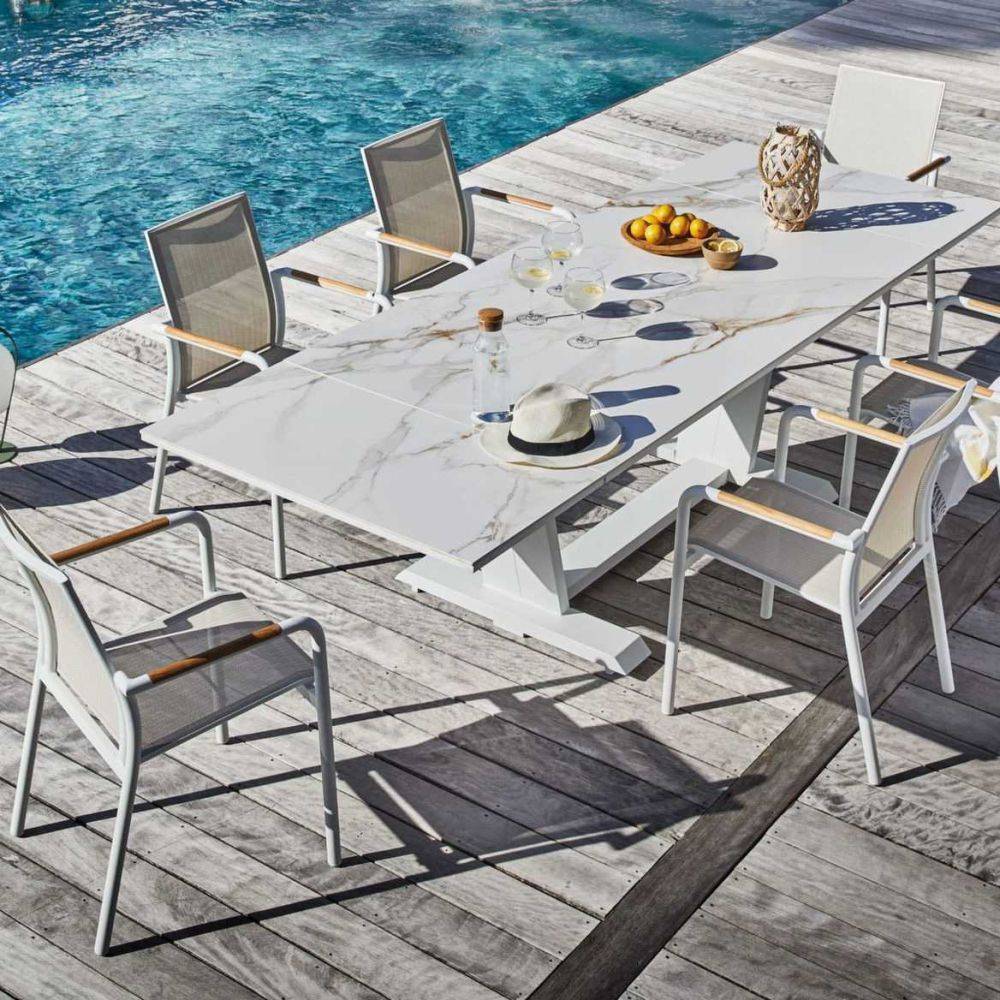 Sillón de jardín apilable de aluminio Aroha - Imagen 3