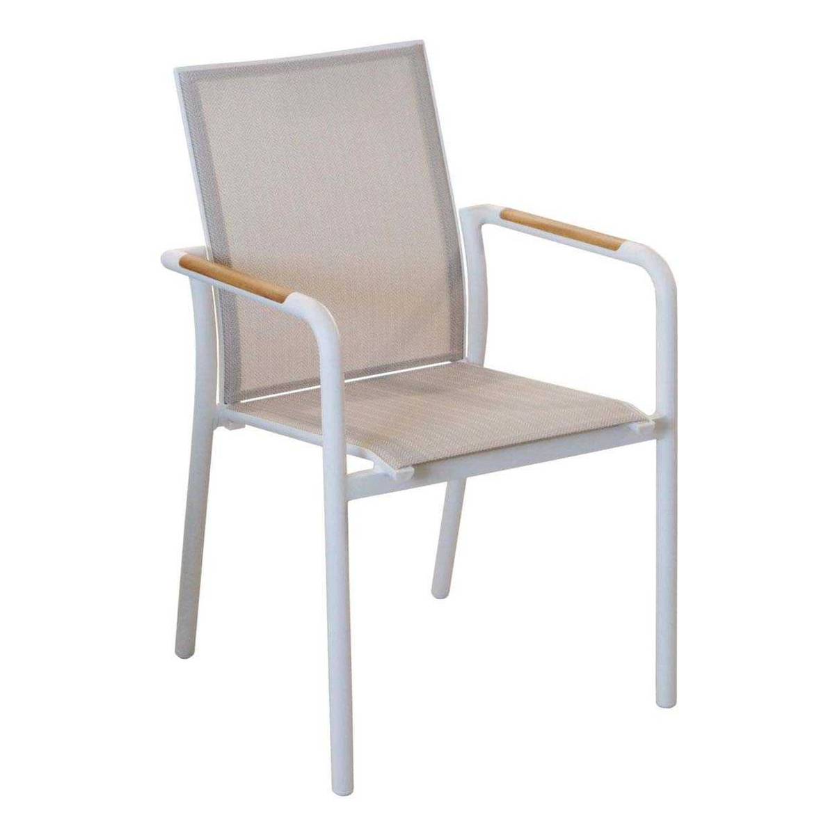 Sillón de jardín apilable de aluminio Aroha - Imagen 1