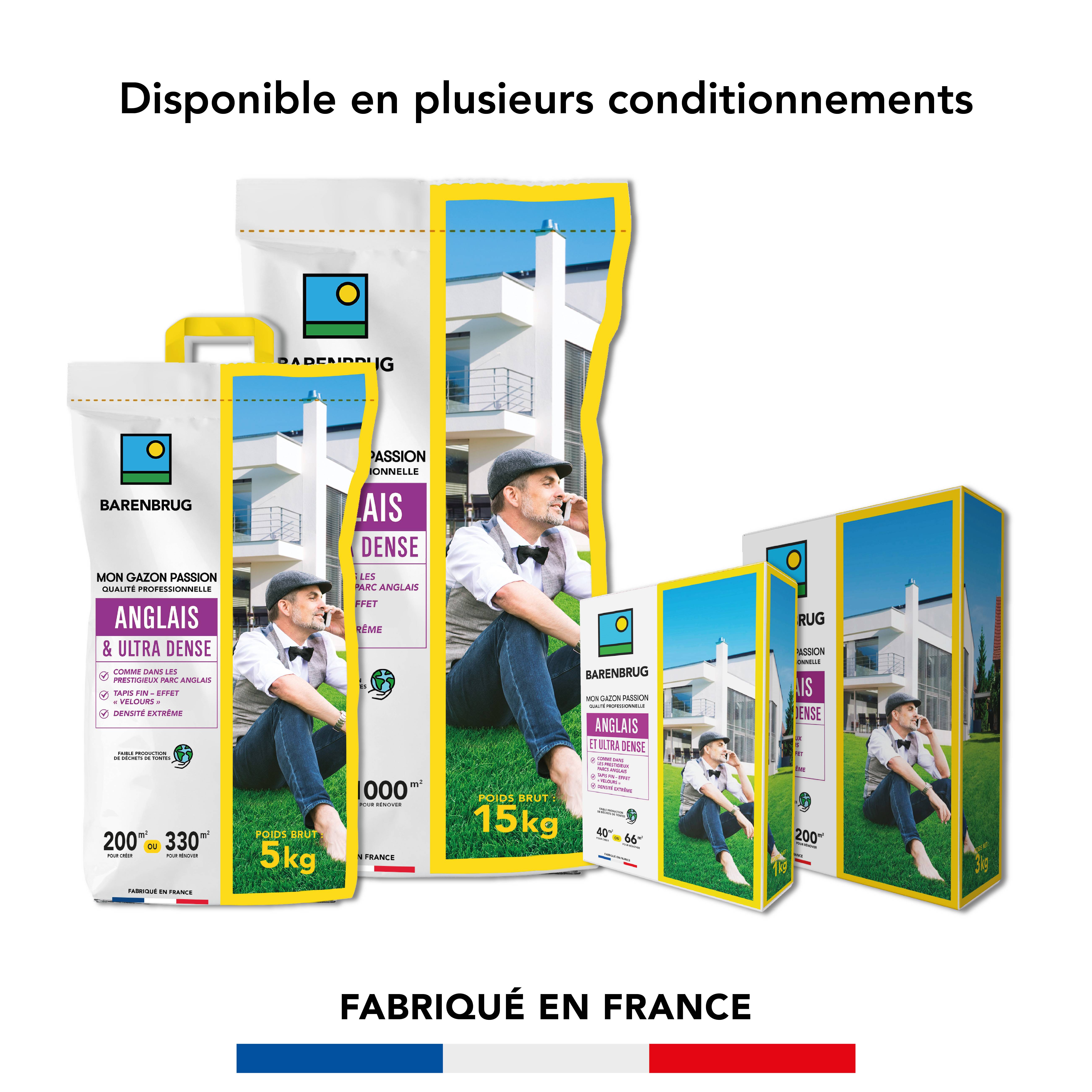 Gazon Anglais et Ultra dense - Aspect Prestigieux Parcs Anglais - Tapis Dense Effet velours - Densité Extrême - 1KG - BARENBRUG - Image 6