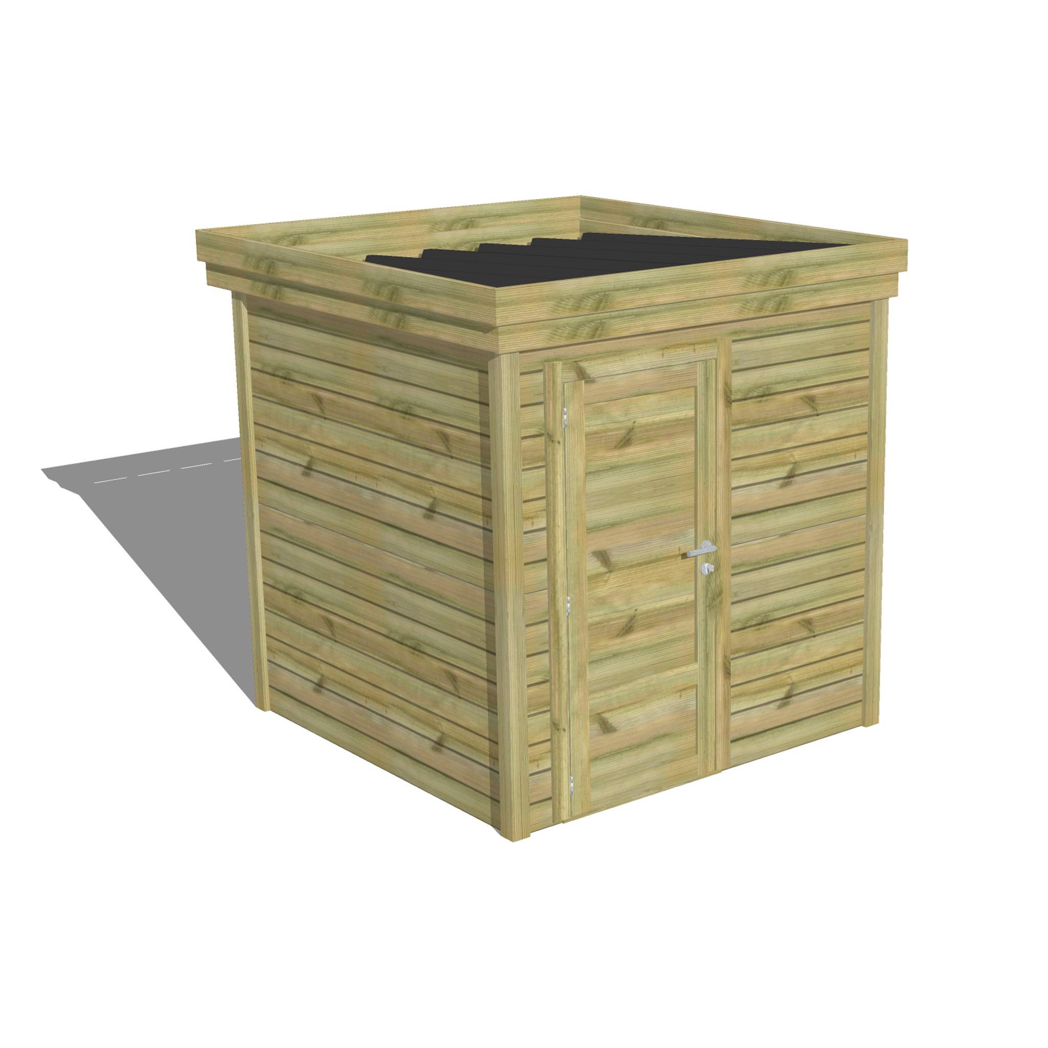 Abri Français - ABRI DE JARDIN bois  autoclave 27mm - 2,14x2,14m / 5m2 - Bac acier - Abri Français