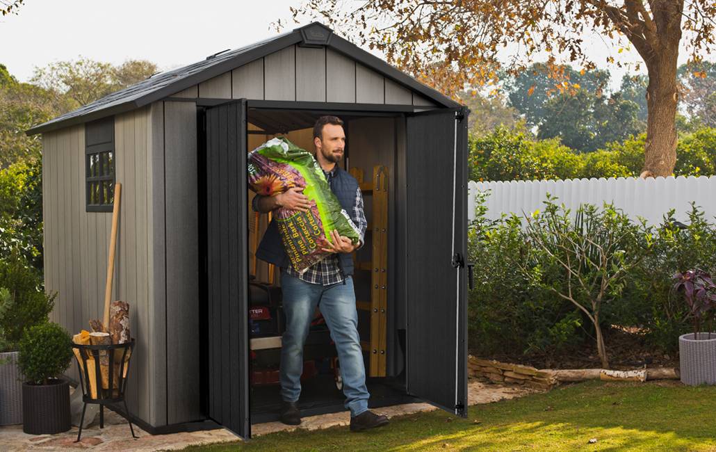 Keter - Abri Jardin Résine "brossium Oakland 759" - 6,6 M² - 229 X 287 X 242 Cm - Gris Brossé - Image 2