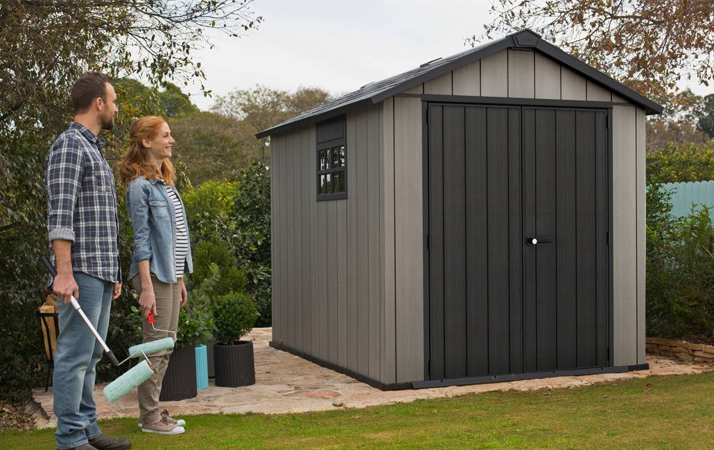 Keter - Abri Jardin Résine "brossium Oakland 759" - 6,6 M² - 229 X 287 X 242 Cm - Gris Brossé - Image 3