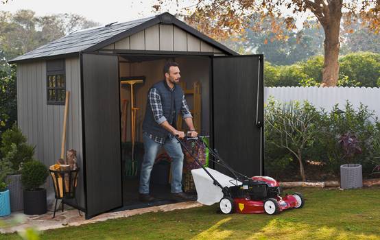 Keter - Abri Jardin Résine "brossium Oakland 759" - 6,6 M² - 229 X 287 X 242 Cm - Gris Brossé - Image 4