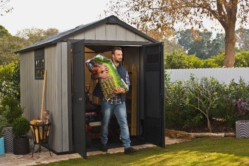 Keter - Abri Jardin Résine "brossium Oakland 759" -  6,6 M² - 229 X 287 X 242 Cm - Gris Brossé - Imagen 7