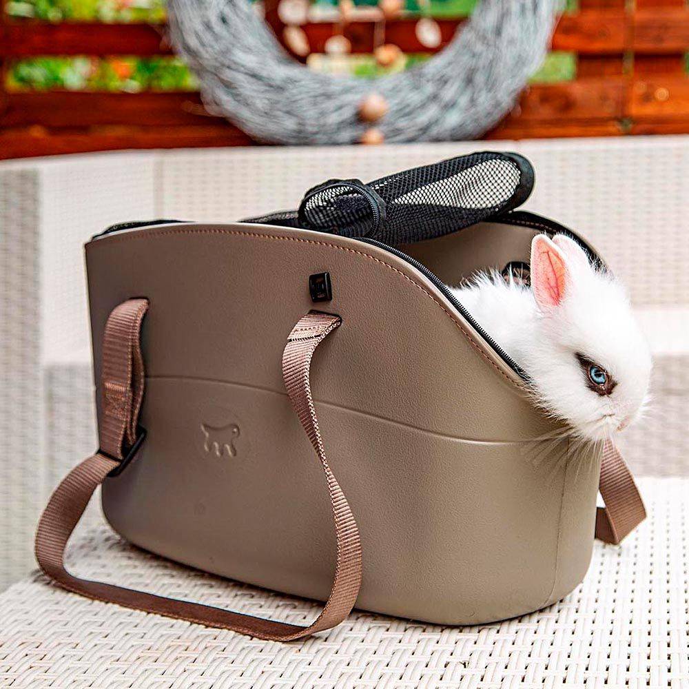 Ferplast - Sac pour Petits Animaux WITH ME PRO max 8 kg, Réseau de Protection et Poignées Réglables - Imagen 7