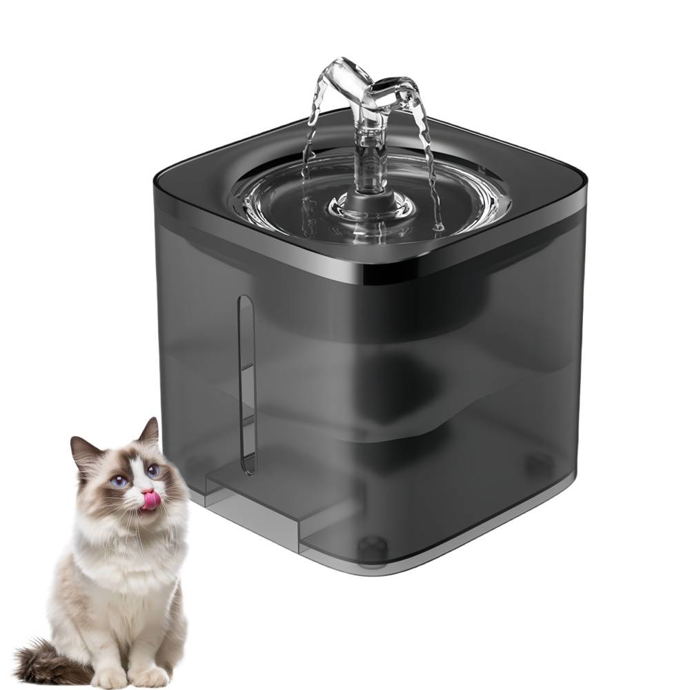 IntiMeg - Fontaine à eau 2 litres pour chats et petits chiens GRIS IntiMeg - Image 1