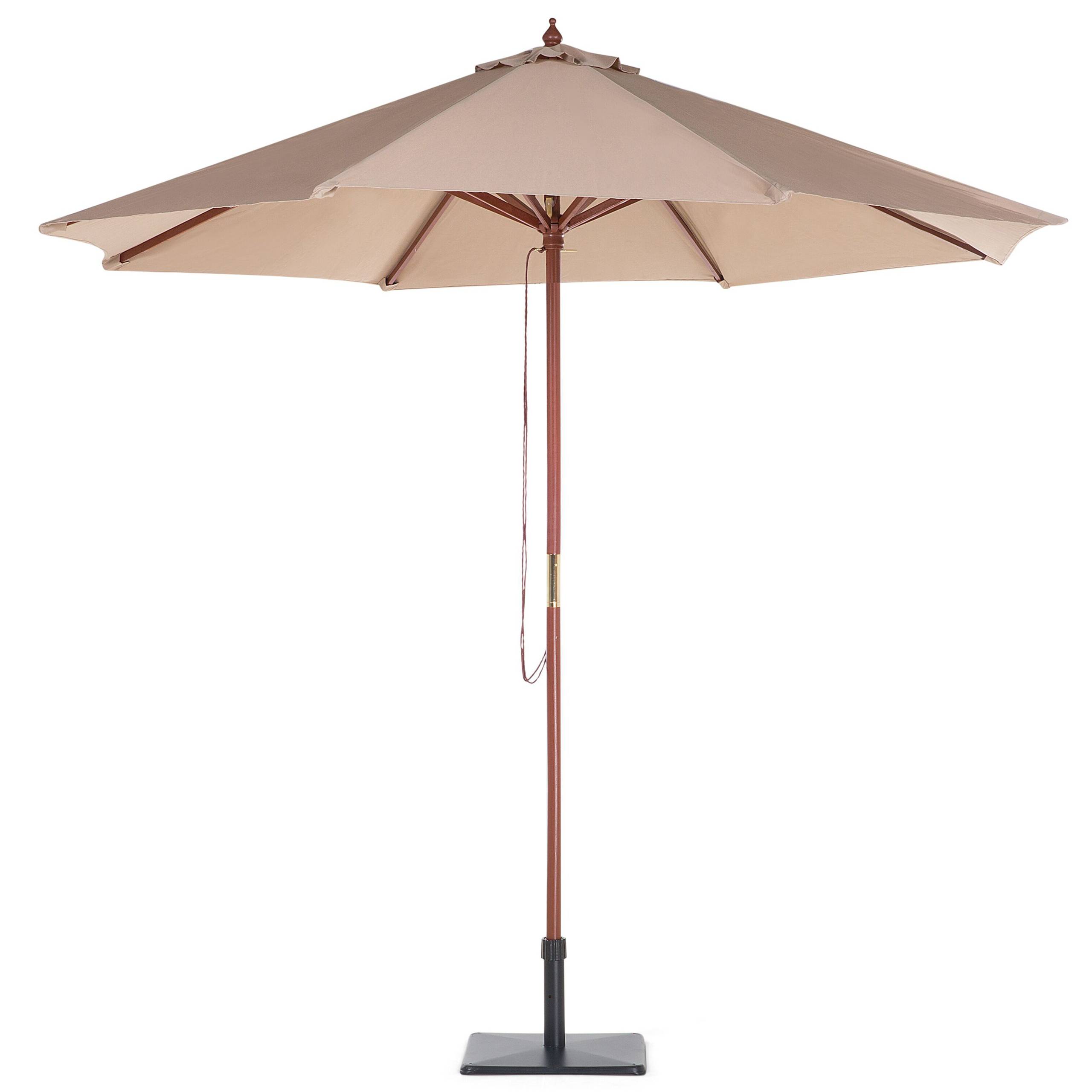Beliani - Grand parasol pour terrasse ou jardin avec toile en tissu beige sable - Imagen 4