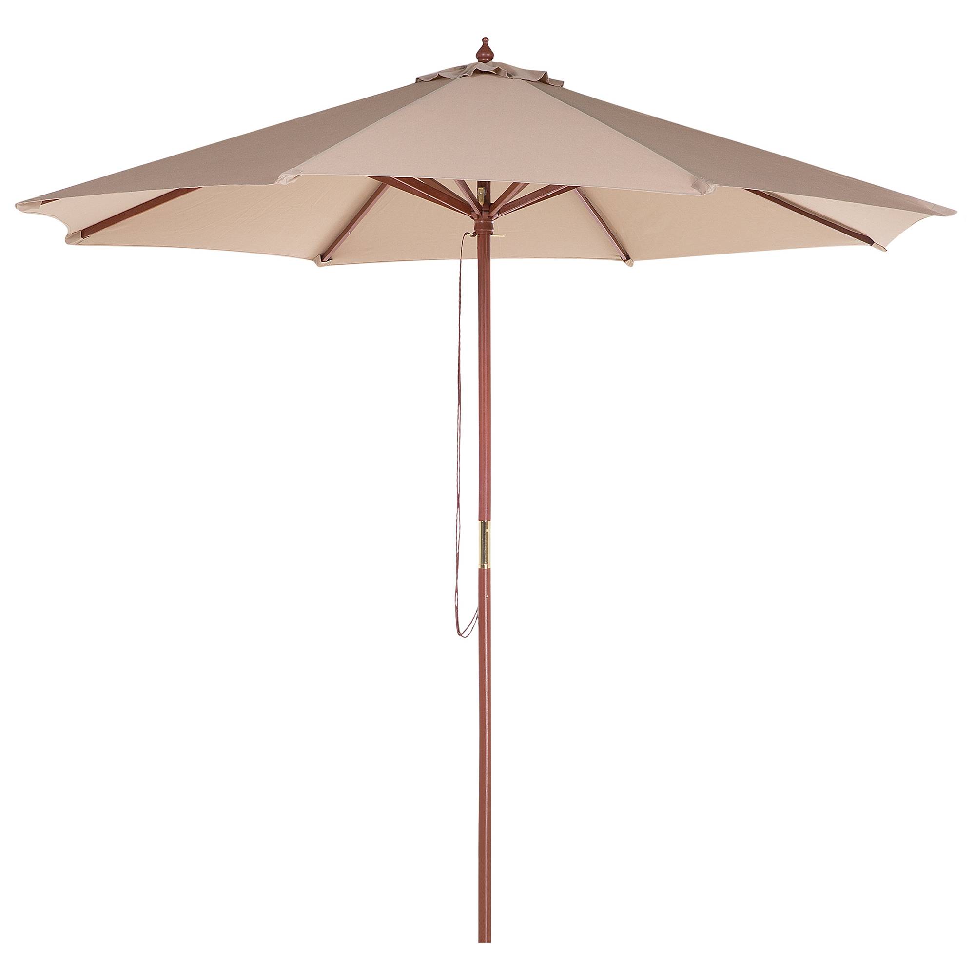 Beliani - Grand parasol pour terrasse ou jardin avec toile en tissu beige sable - Imagen 1