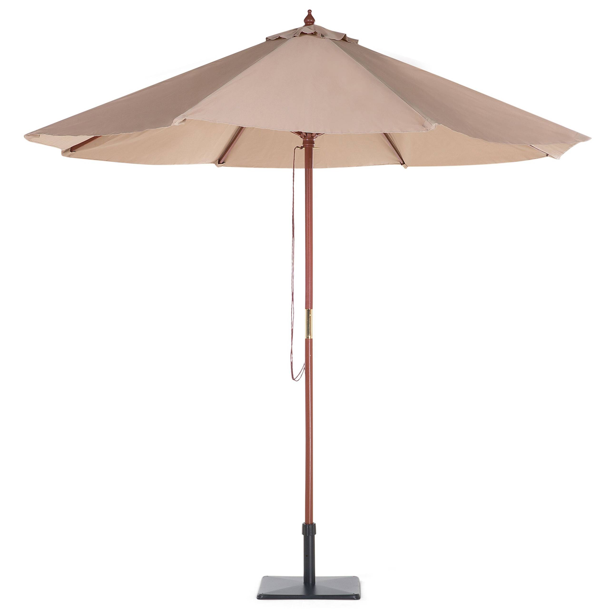Beliani - Grand parasol pour terrasse ou jardin avec toile en tissu beige sable - Imagen 5
