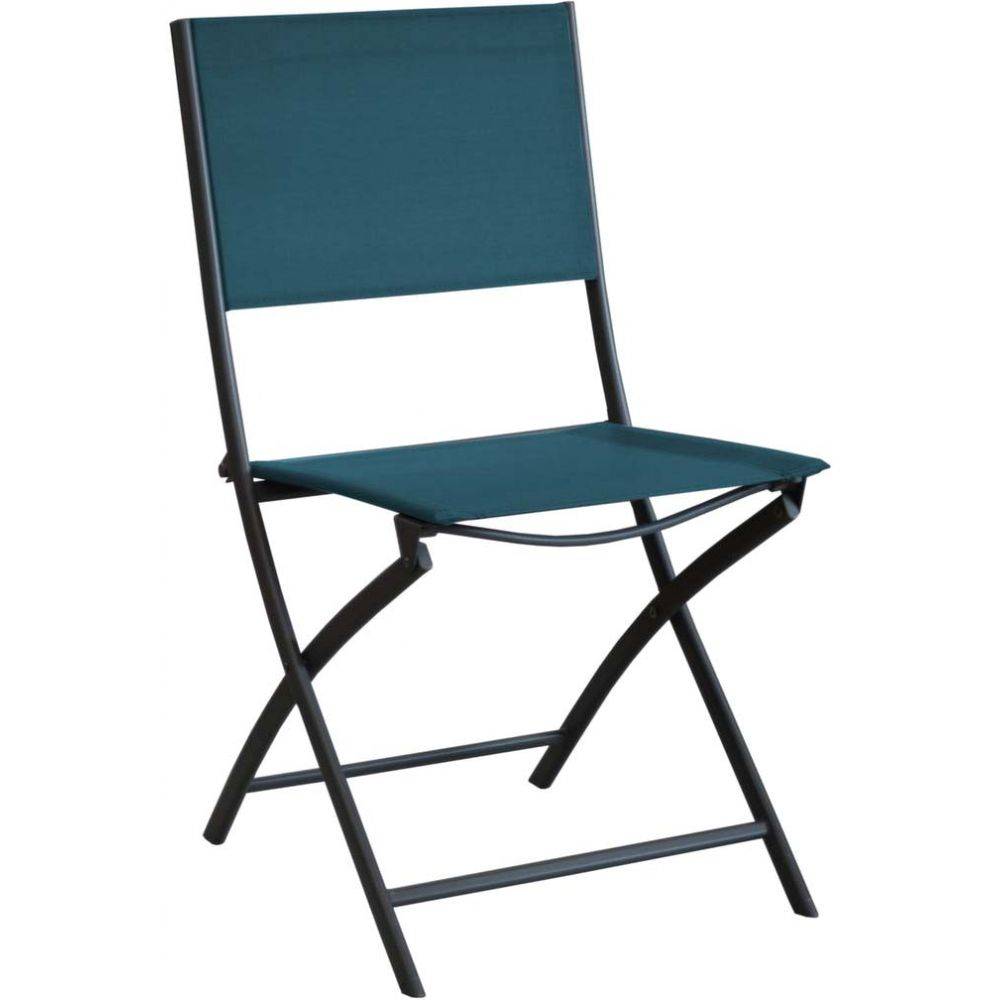 Alize - Chaise pliante en acier et toile Dream (Lot de 4) Graphite, bleu - Imagen 3
