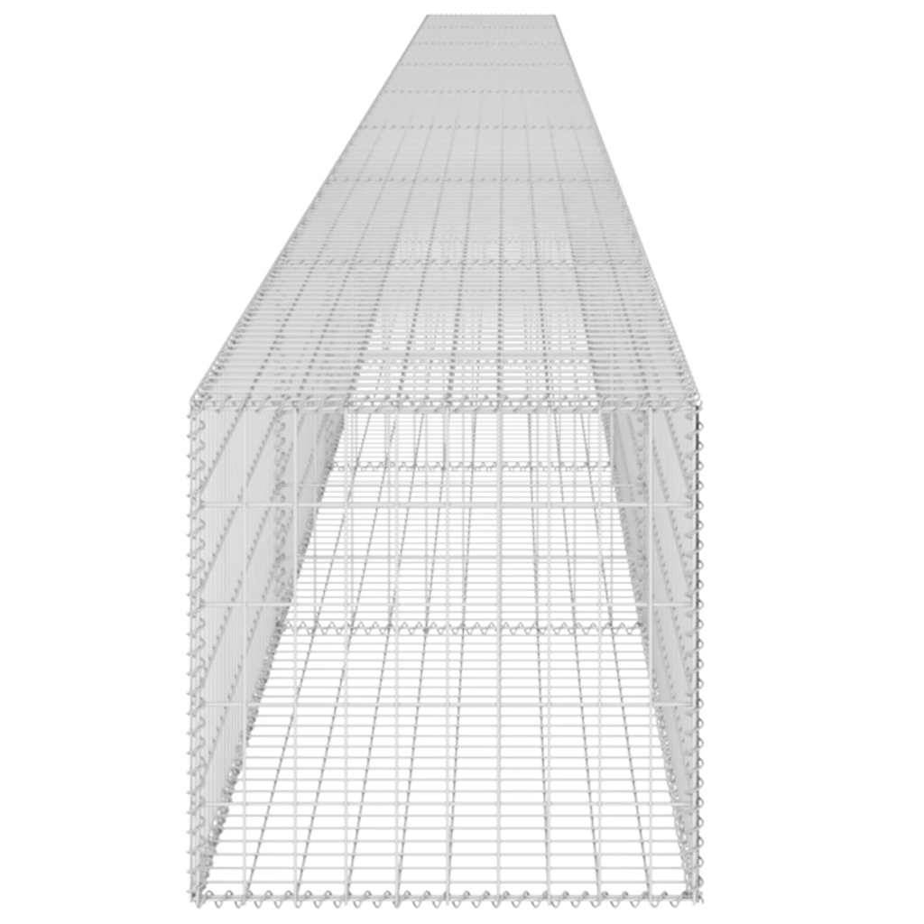 Mur à gabion avec couvercles Acier galvanisé Argenté 900 x 50 x 50 cm - PANGIVO - Image 6