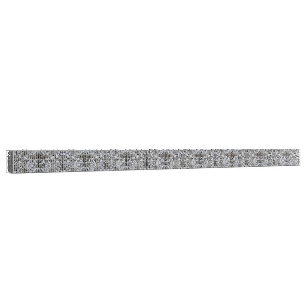 Mur à gabion avec couvercles Acier galvanisé Argenté 900 x 50 x 50 cm - PANGIVO - Image 2