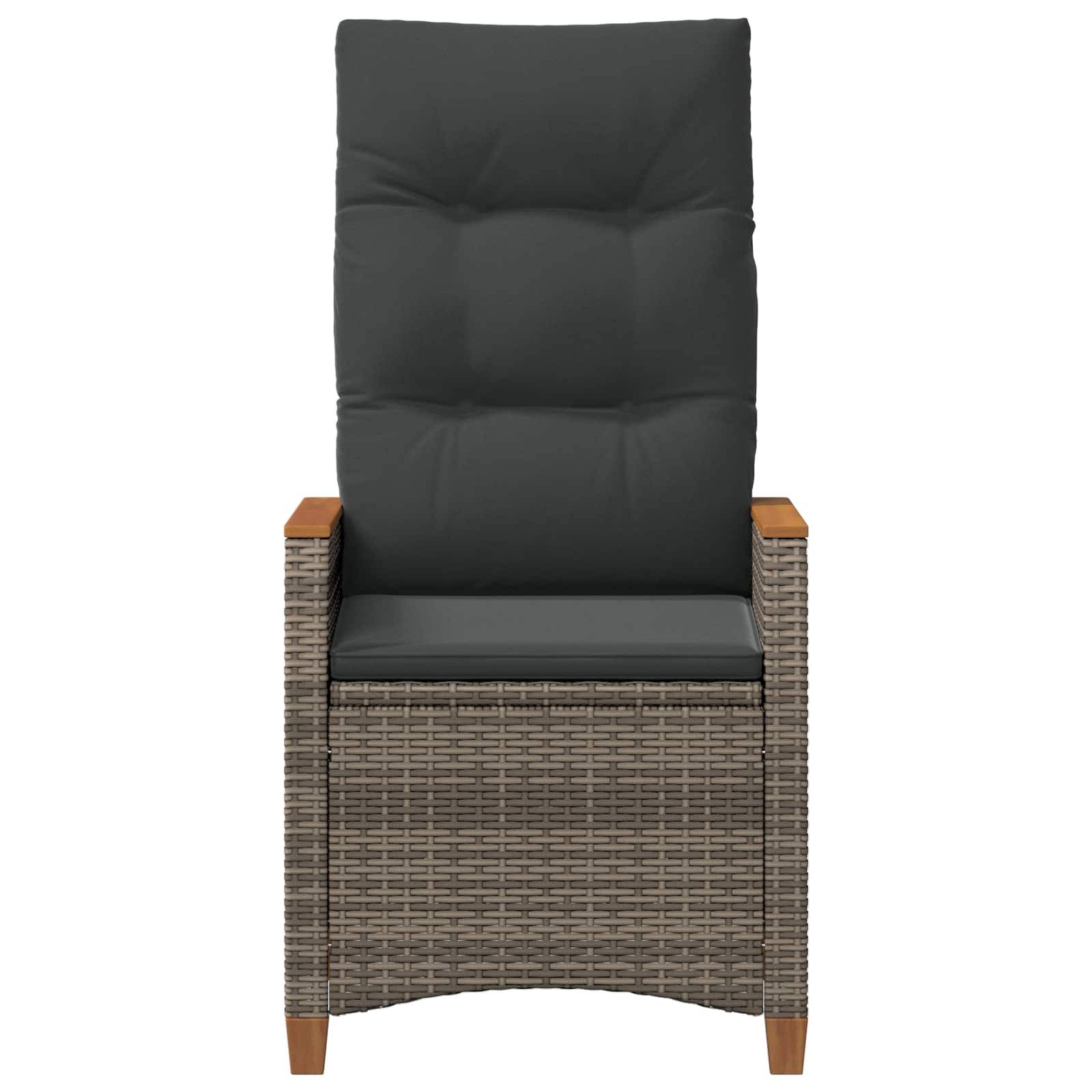 PANGIVO - Chaise de jardin inclinable Gris et Gris foncé 64 x 57,5 x 112 cm - PANGIVO - Image 5
