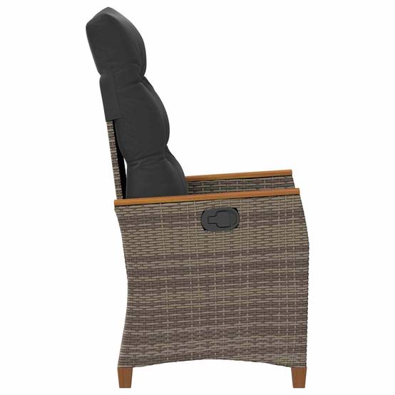 PANGIVO - Chaise de jardin inclinable Gris et Gris foncé 64 x 57,5 x 112 cm - PANGIVO - Image 6