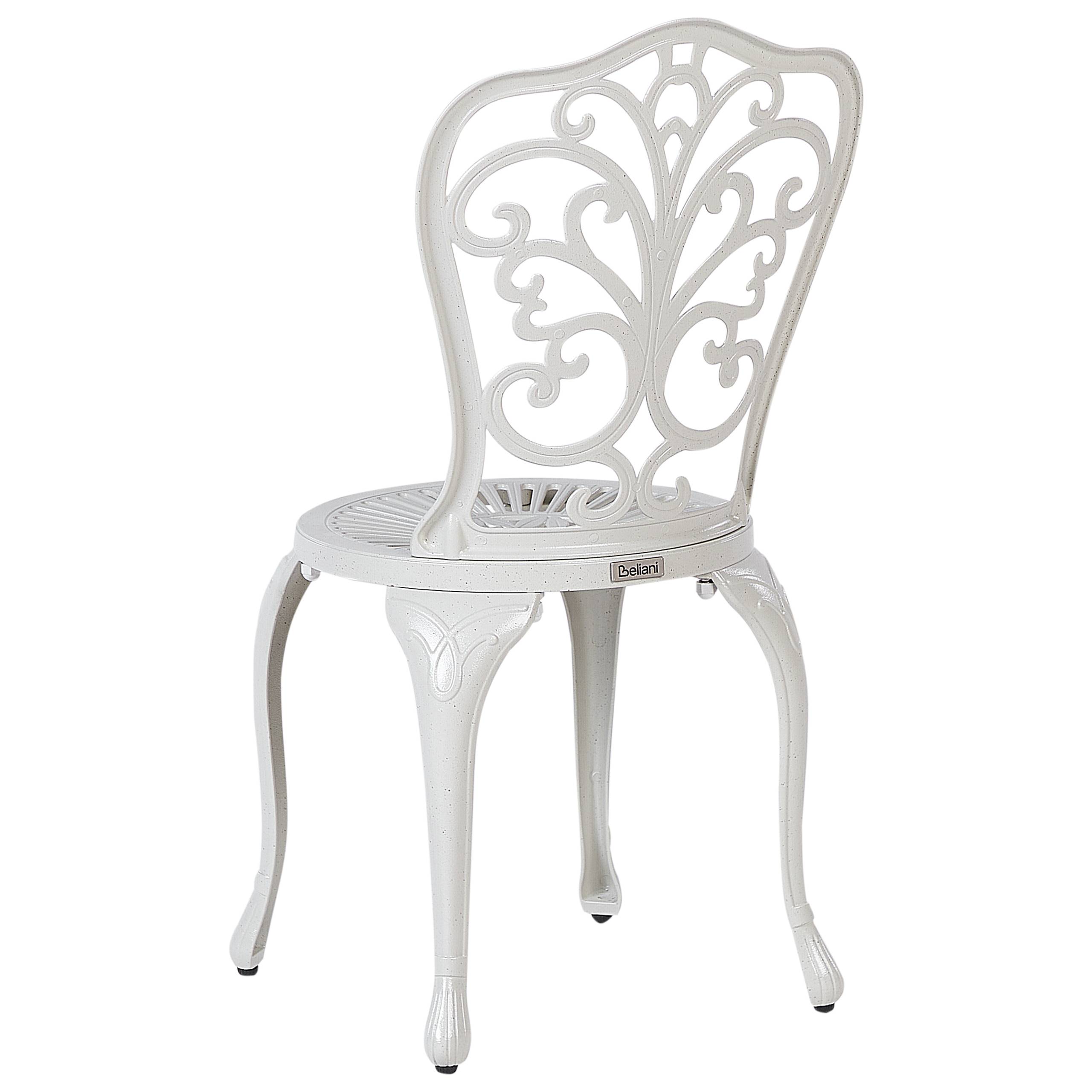 Beliani - Chaise de jardin Aluminium Blanc cassé TRIORA - 50x50x88- Beliani - Image 4