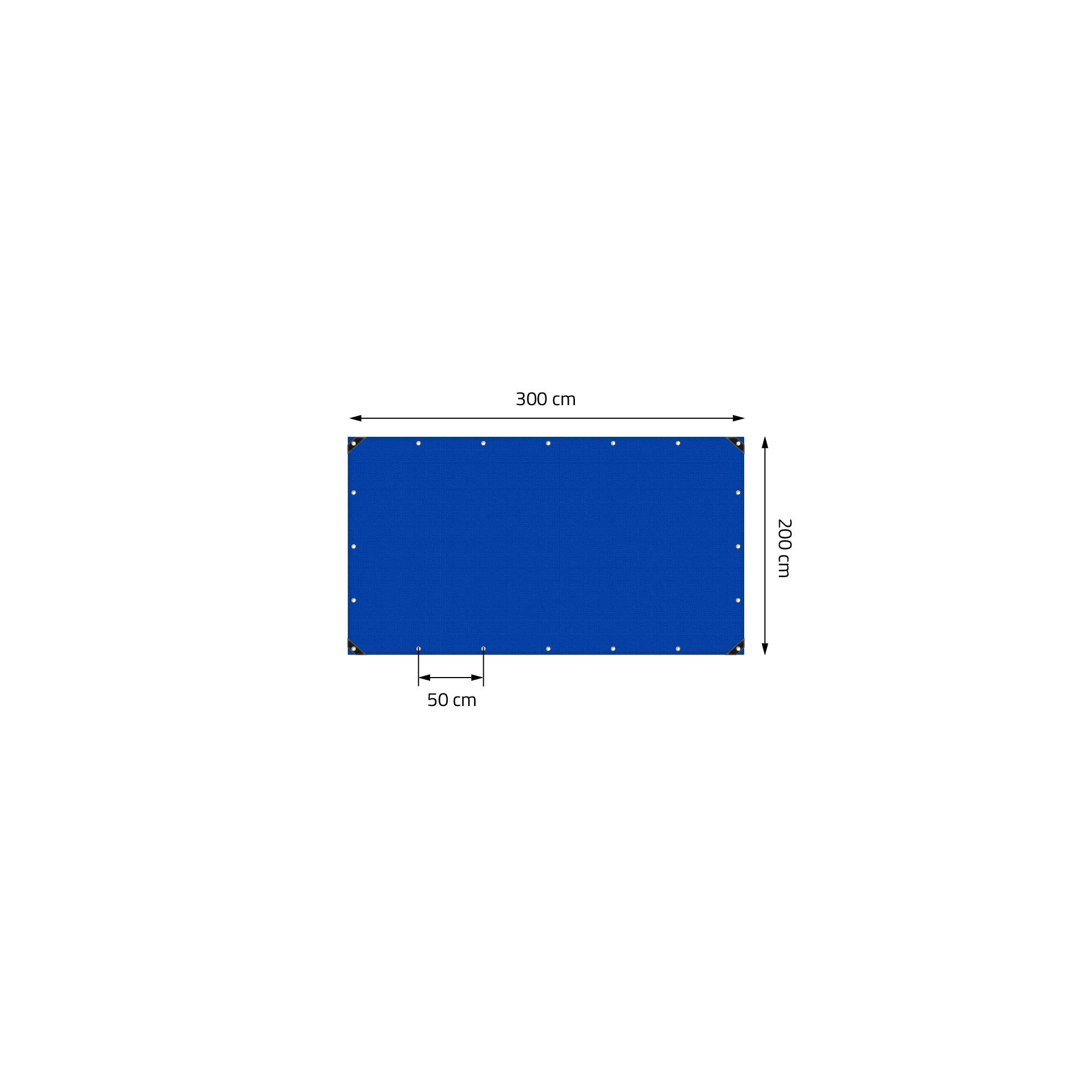 Ecd-Germany - Bâche de Protection Premium avec Œillets + 10 Crochets, 3x2m 6m², 650g/m², Bleu, Tissu PVC, Indéchirable, Imperméable - Imagen 5