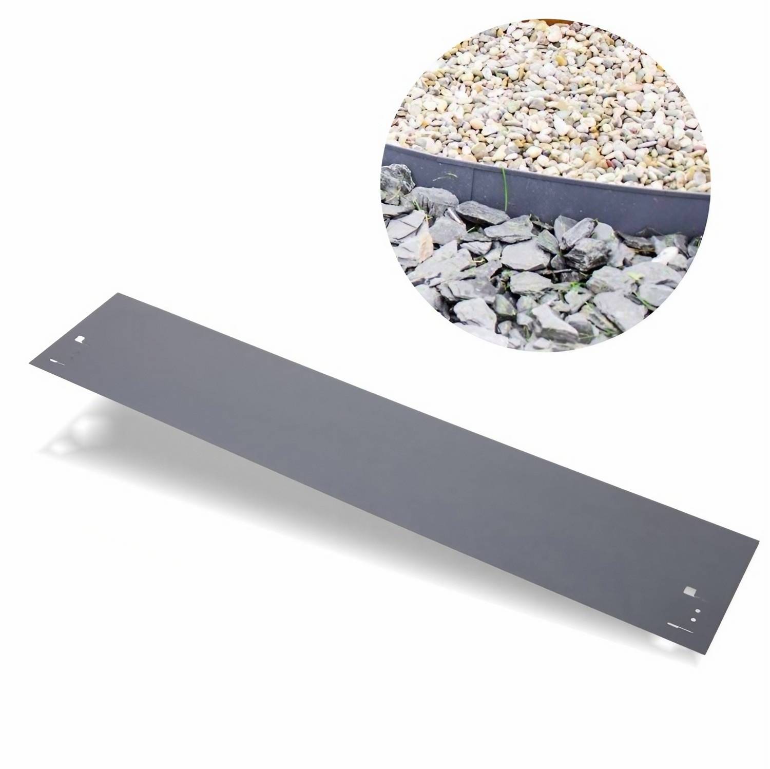 Green-Split - Bordure de Jardin en métal, Bordure Jardin Hauteur 13,5 cm, Longueur 120 cm, Grau, 10 Pièce, Green-split - Imagen 2