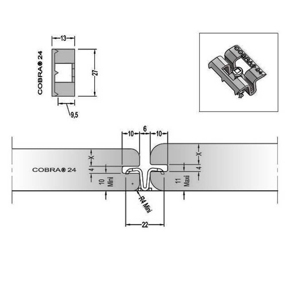 Decklinea - Clip Terrasse Bois COBRA 24 - 90 clips + Vis - Pour Lames en Bois et Bois Composite - Stable, Facile à Poser & Resistant - Imagen 5