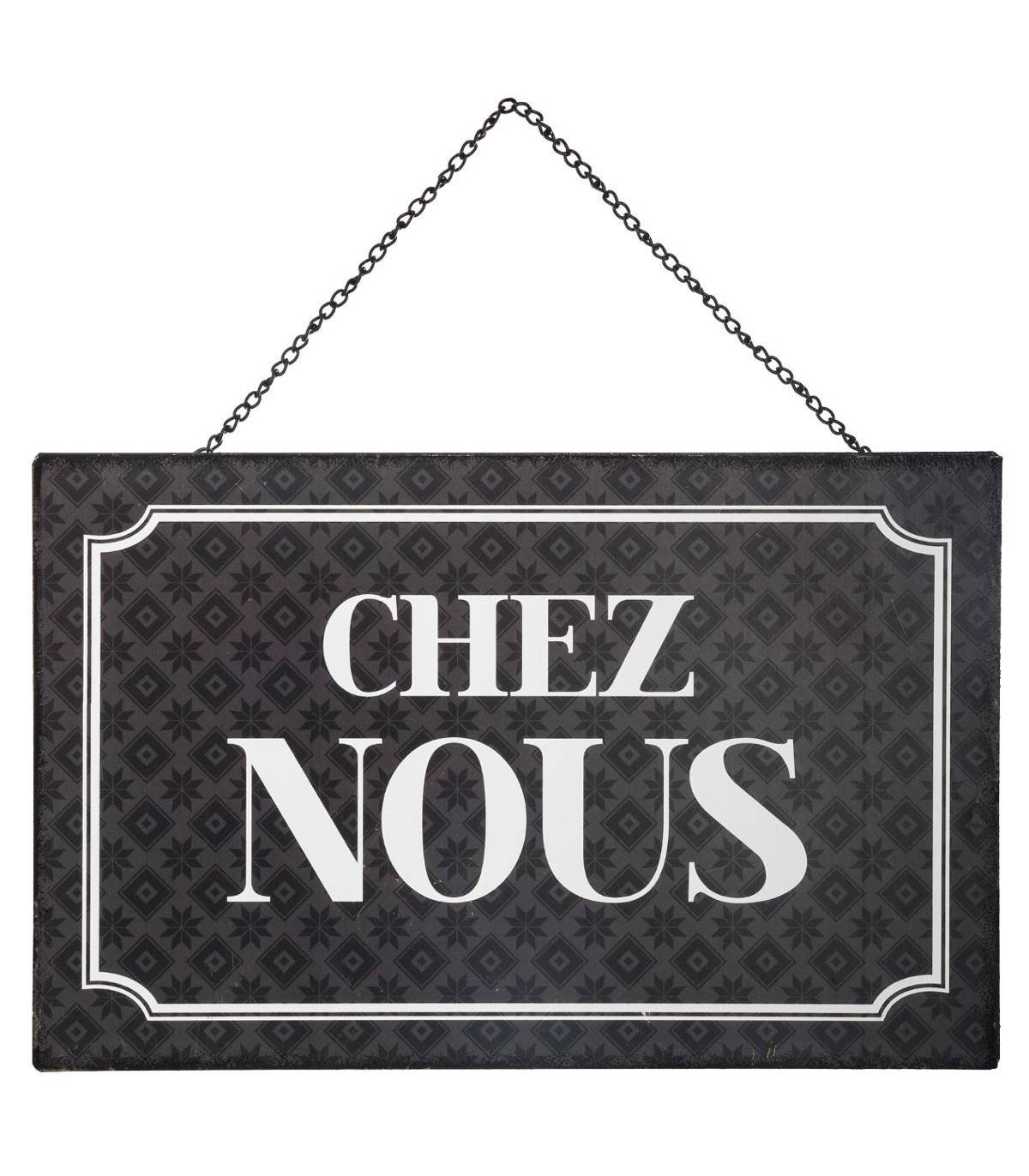 Plaque décorative murale en métal avec Message 28 x 18 cm - Imagen 1
