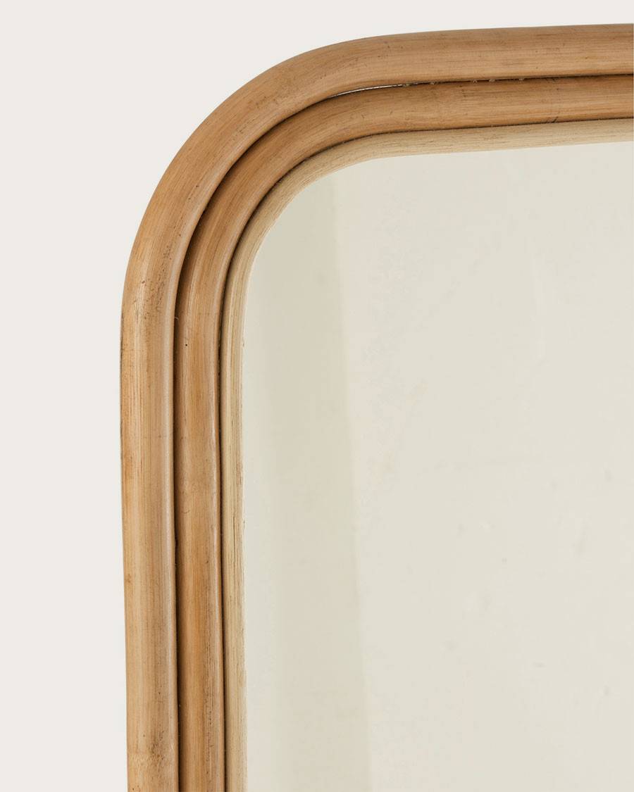 Lana - Miroir échelle vertical en rotin tressé - UNIQKA - Imagen 3