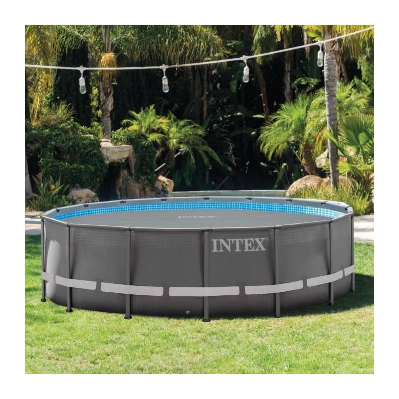 Bâche A Bulles Renforcée Pour Piscine - Ronde - ø 4,88 M - Gris - Imagen 2