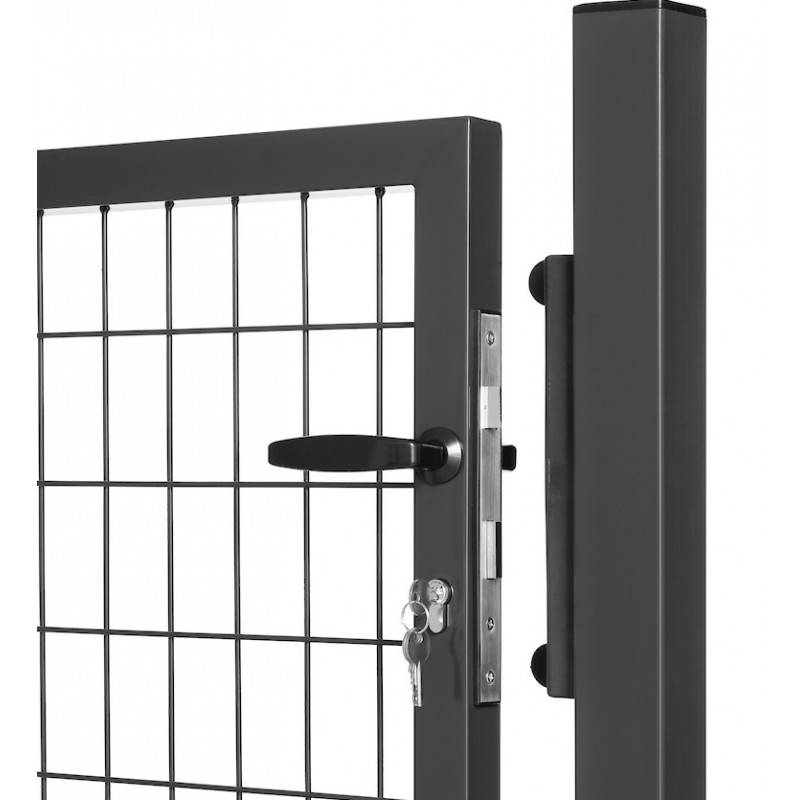 Portillon grillagé en acier galvanisé maille 100 x 50 L 1m20 x H 1m00 Gris Anthracite - Easy Clôture - Imagen 2