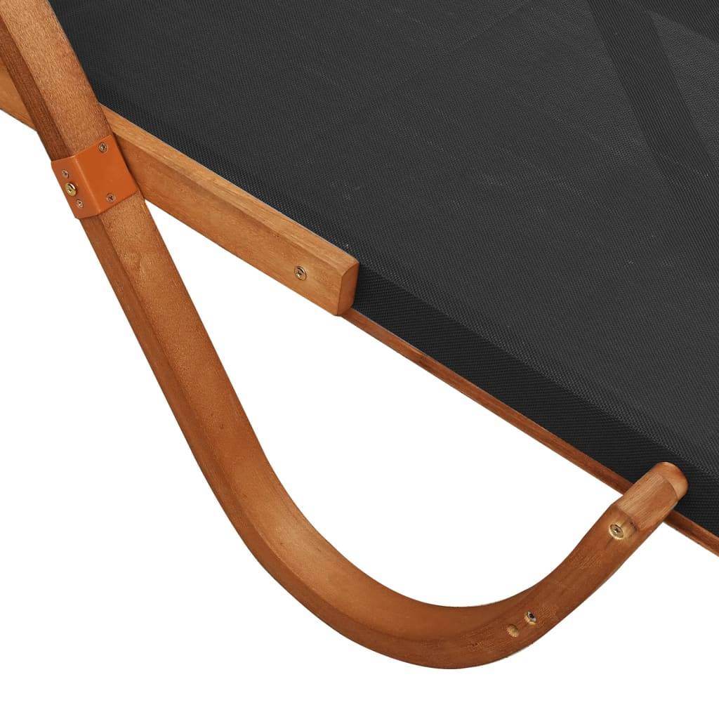 Vidaxl - Chaise longue avec coussin gris textilène/bois massif peuplier vidaXL 363476 - Imagen 5