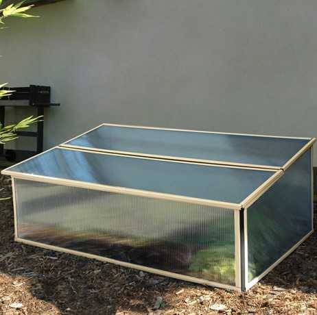 Vitavia - Mini serre Levana 1 - Structure 0.5m² en alu et polycarbonate 4 mm, Couleur Beige - Image 4
