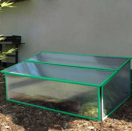 Vitavia - Mini serre Levana 1 - Structure 0.5m² en alu et polycarbonate 4 mm, Couleur Beige - Image 1