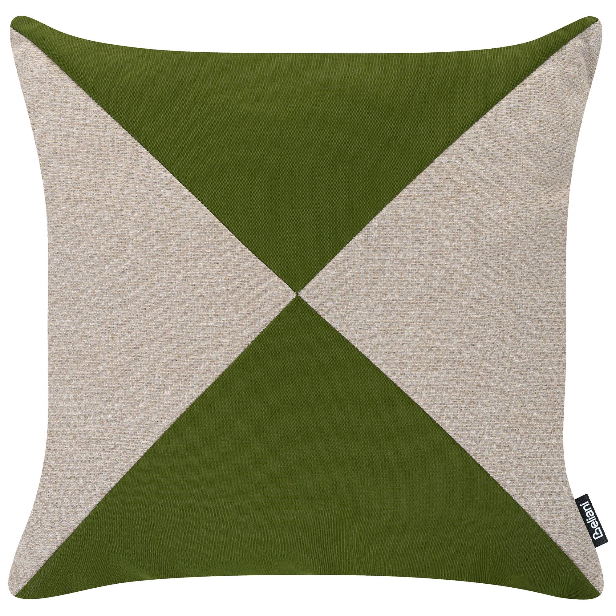Beliani - Coussin d'extérieur Oléfine Beige/vert ALETRIS - 45x45x10- Beliani - Image 5