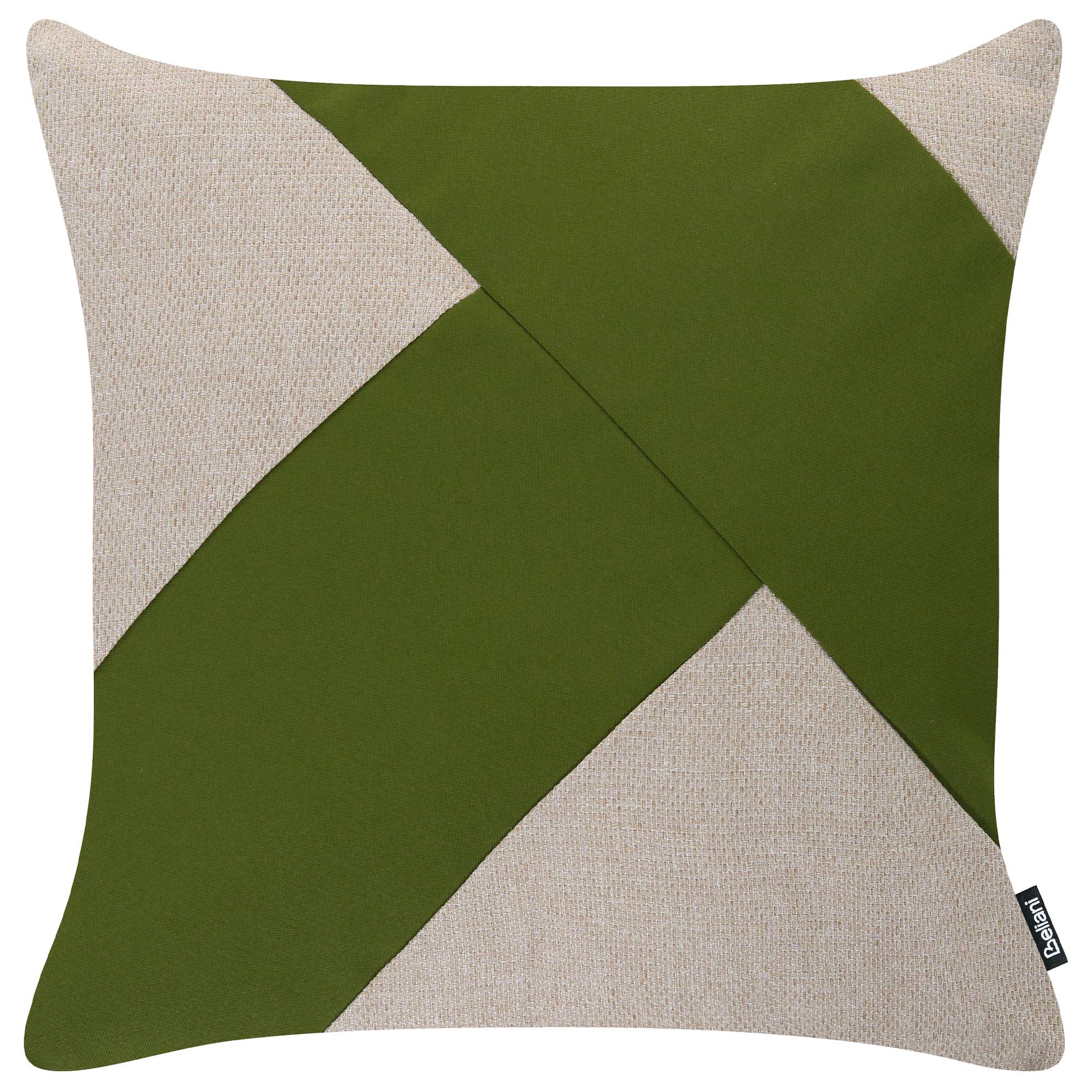 Beliani - Coussin d'extérieur Oléfine Beige/vert ALETRIS - 45x45x10- Beliani - Image 6