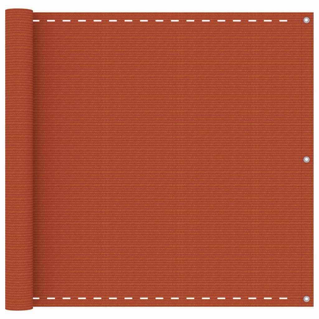 Helloshop26 - Écran de balcon brise pare vue protection confidentialité 90 x 600 cm PEHD orange - Imagen 1