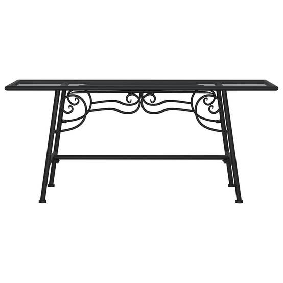 Helloshop26 - Banc de jardin meuble de patio d'extérieur terrasse tour d'arbre 110 cm noir acier - Imagen 2