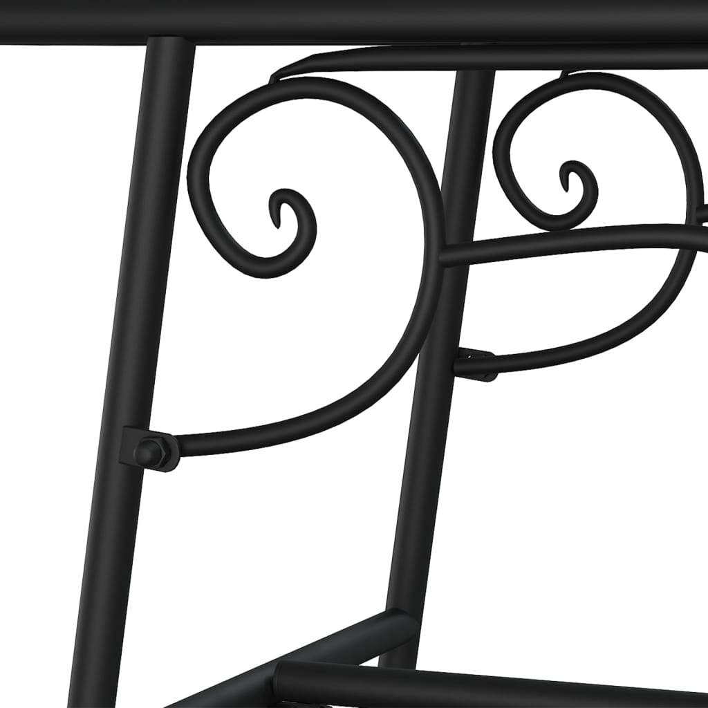 Helloshop26 - Banc de jardin meuble de patio d'extérieur terrasse tour d'arbre 110 cm noir acier - Imagen 4