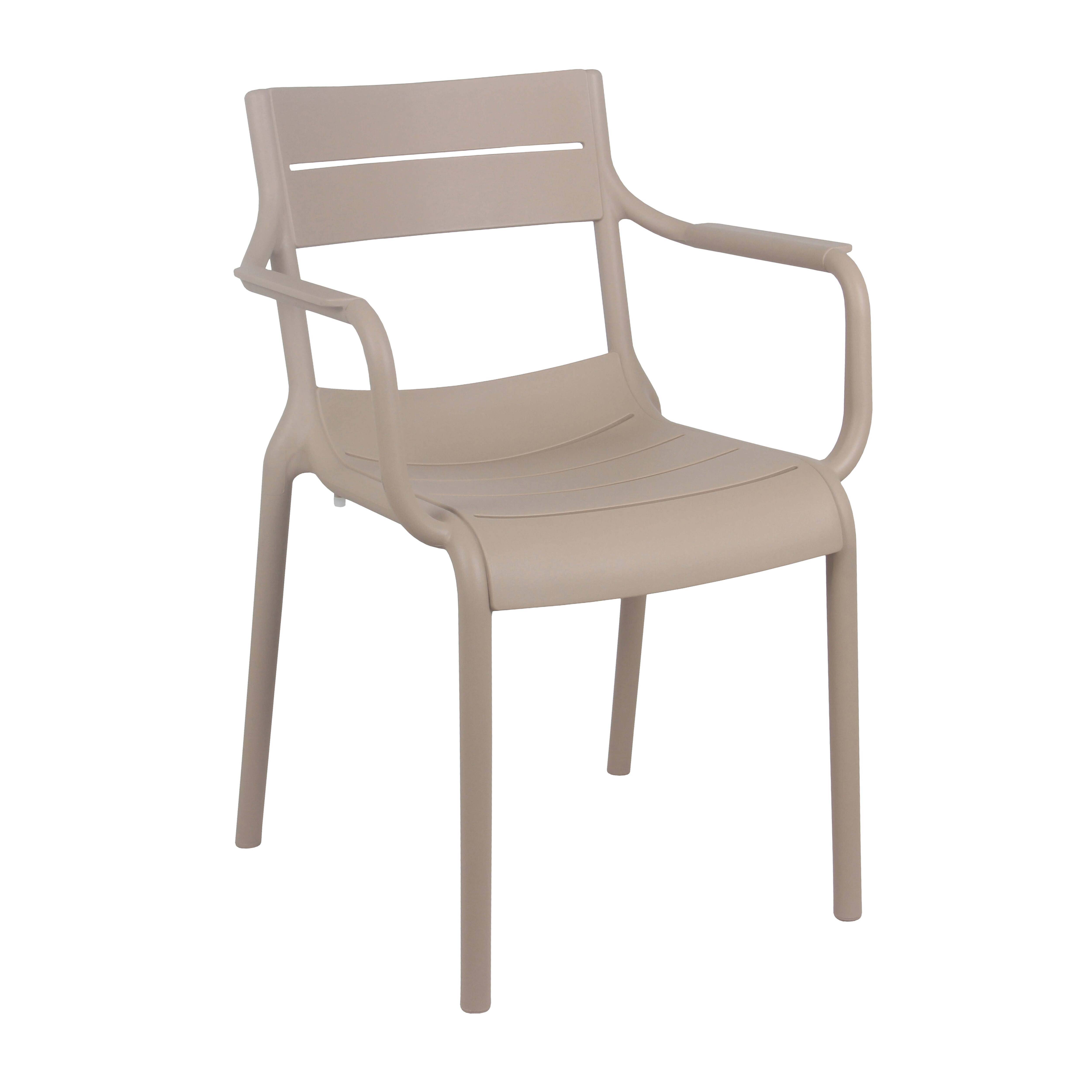 Oviala - Fauteuil beige de terrasse en plastique Paname - Oviala - Imagen 1