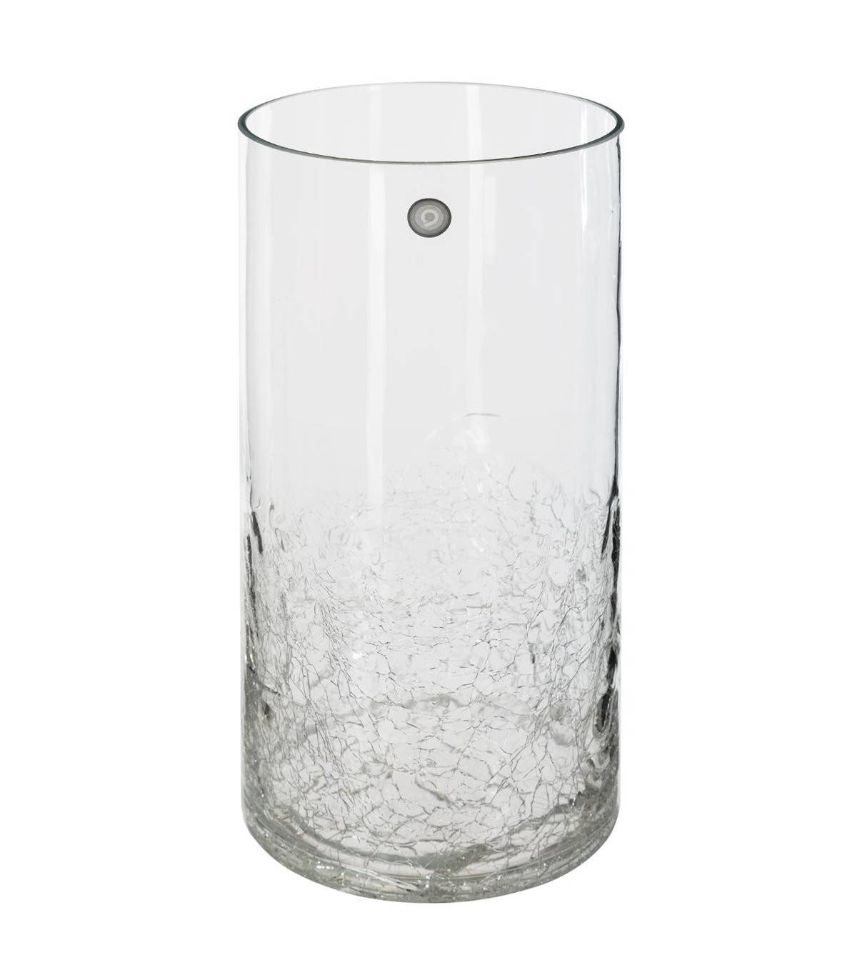 Vase cylindrique en Verre craquelé H 30 cm - Imagen 1