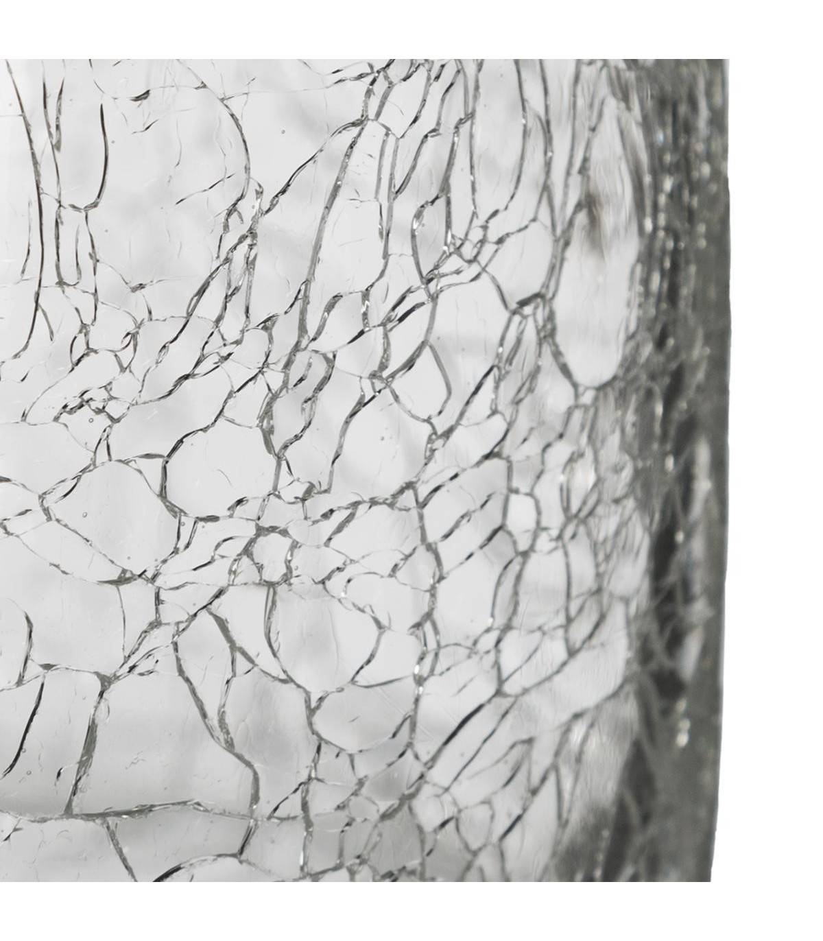 Vase cylindrique en Verre craquelé H 30 cm - Imagen 2