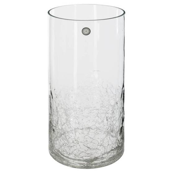 Atmosphera - Vase cylindre verre craquelé H30cm - Atmosphera Créateur d'intérieur - Image 1