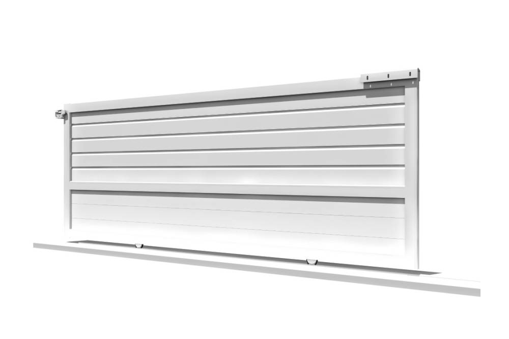 Ombrazur - Portail coulissant mixte Blanc L 3500 x H 1863.6 mm Motorisé OMBRAZUR - Imagen 1