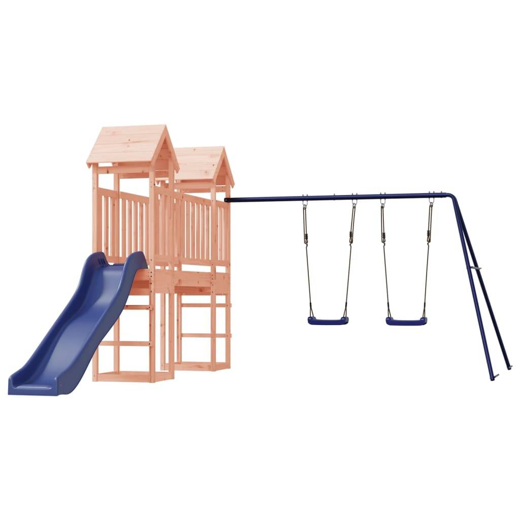 Helloshop26 - Aire de jeux d'extérieur balançoires toboggan portiques robuste jeux jardin 308 x 461 x 207 cm bois massif de douglas - Imagen 1