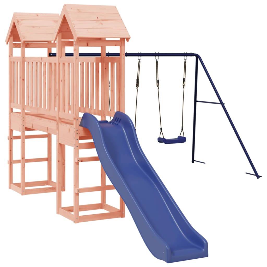 Helloshop26 - Aire de jeux d'extérieur balançoires toboggan portiques robuste jeux jardin 308 x 461 x 207 cm bois massif de douglas - Imagen 2