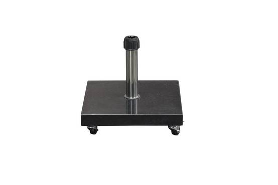 Pied de parasol en granit Eureka - 40 kg - noir poli - mobile - Image 2