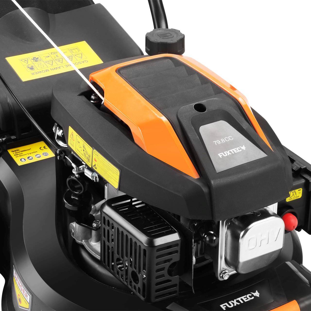 FUXTEC - Tondeuse à gazon poussée thermique 40,6cm 80cm3 - FX-RM4180 Fuxtec - 45L - Image 9