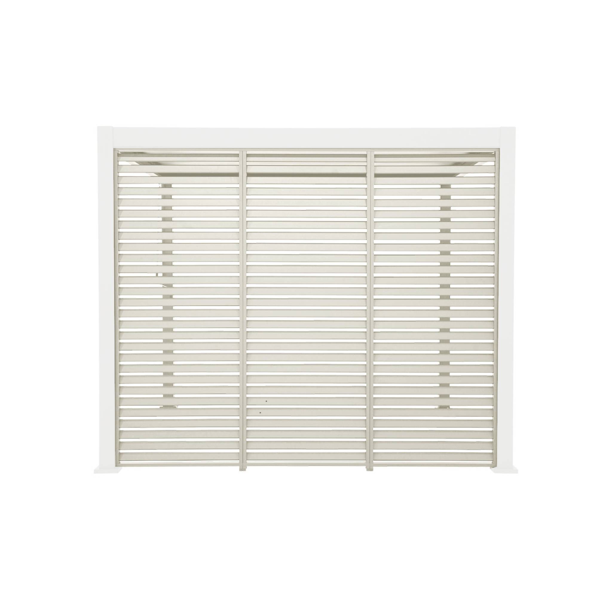 sweeek - Lot de 3 persiennes beige 100cm pour pergola bioclimatique aluminium 3x3m V2 4x3m 6x3m Triomphe | sweeek - Image 1