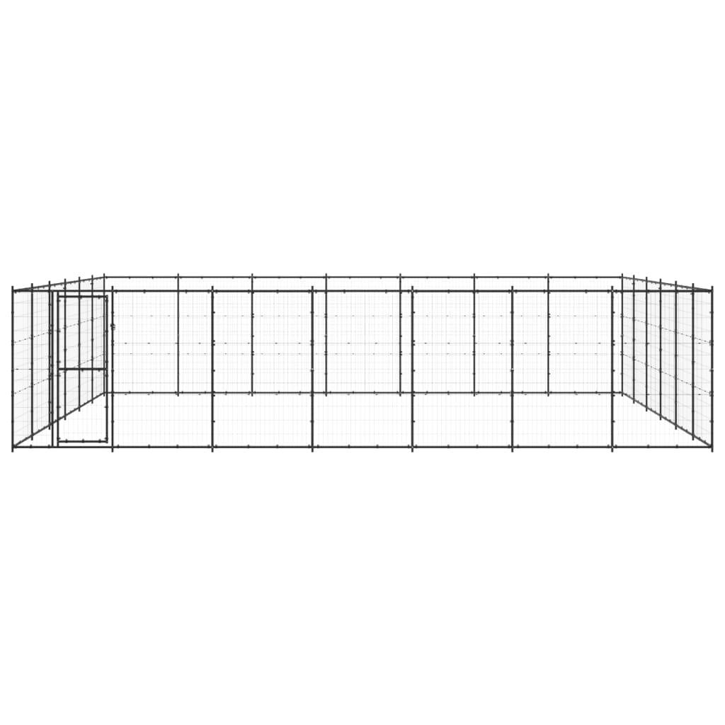 Vidaxl - Chenil d'extérieur pour chiens Acier 50,82 m² vidaXL 3082325 - Imagen 4