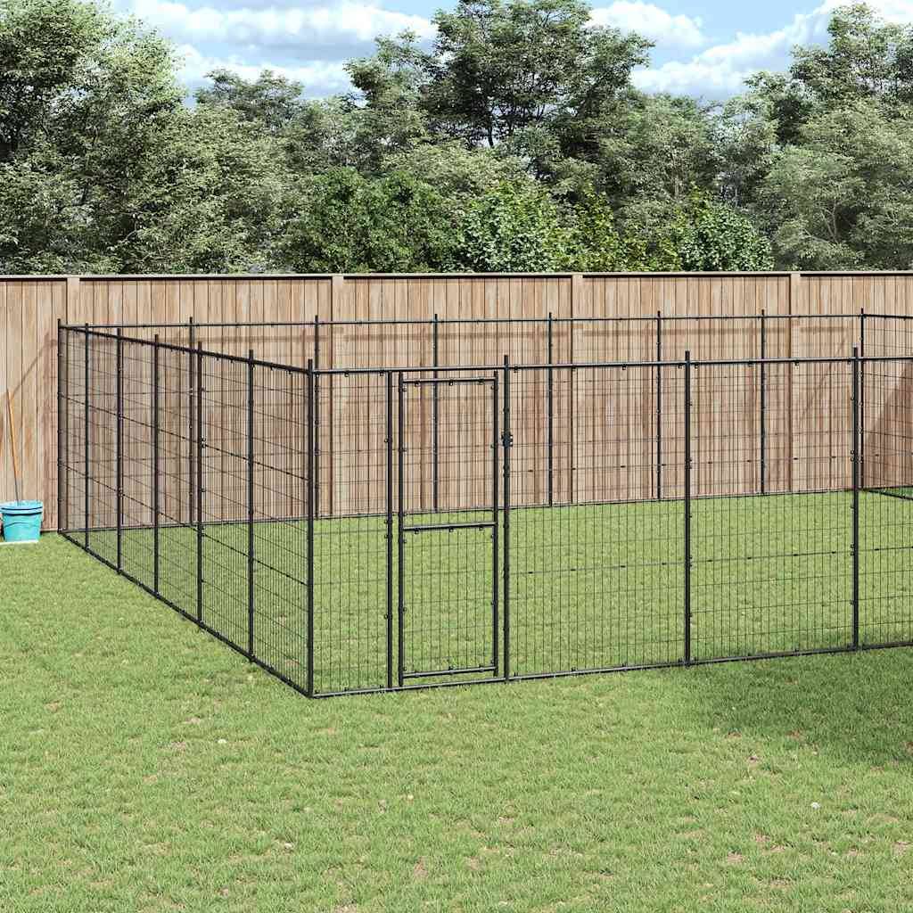 Vidaxl - Chenil d'extérieur pour chiens Acier 50,82 m² vidaXL 3082325 - Imagen 1