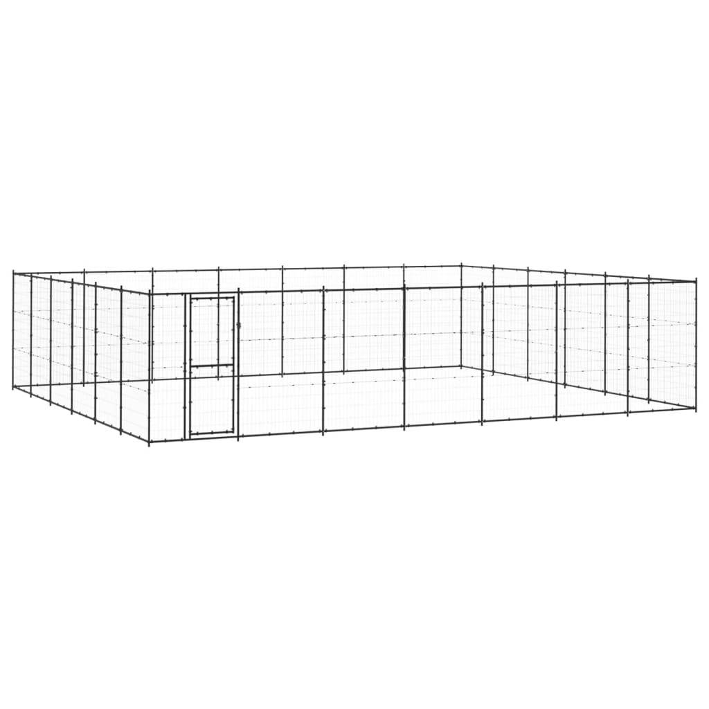 Vidaxl - Chenil d'extérieur pour chiens Acier 50,82 m² vidaXL 3082325 - Imagen 2