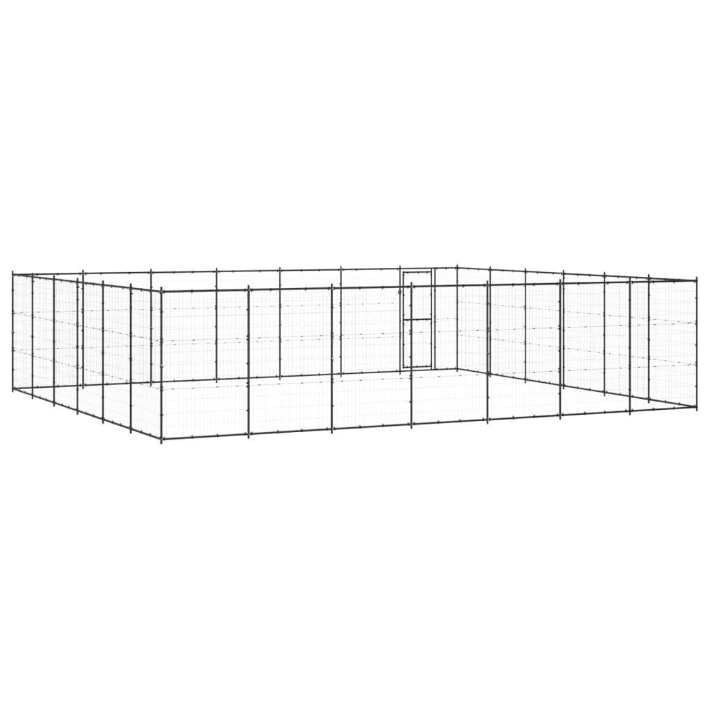 Vidaxl - Chenil d'extérieur pour chiens Acier 50,82 m² vidaXL 3082325 - Imagen 6