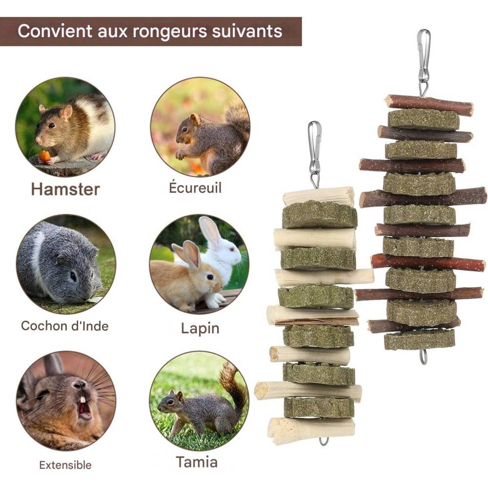 DtopbuyAge - Jouets à mâcher pour lapins, hamsters, chinchillas, cobayes DtopbuyAge - Image 2