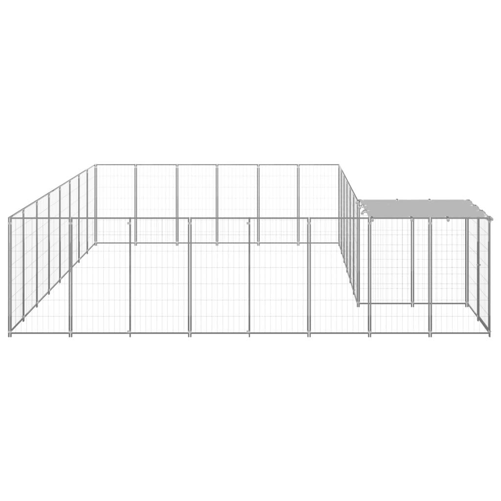 Vidaxl - Chenil Argenté 15,73 m² Acier vidaXL 3082233 - Imagen 5